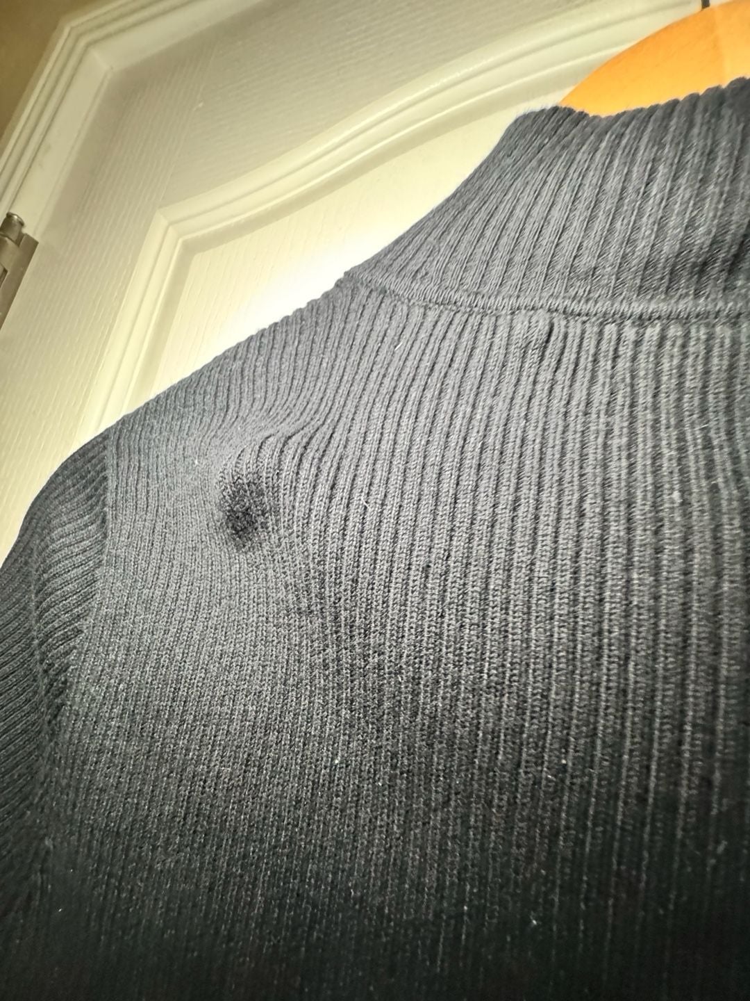 Lauren Ralph Lauren Petite Black 100% Cotton Ribbed Turtleneck Sweater PM 10