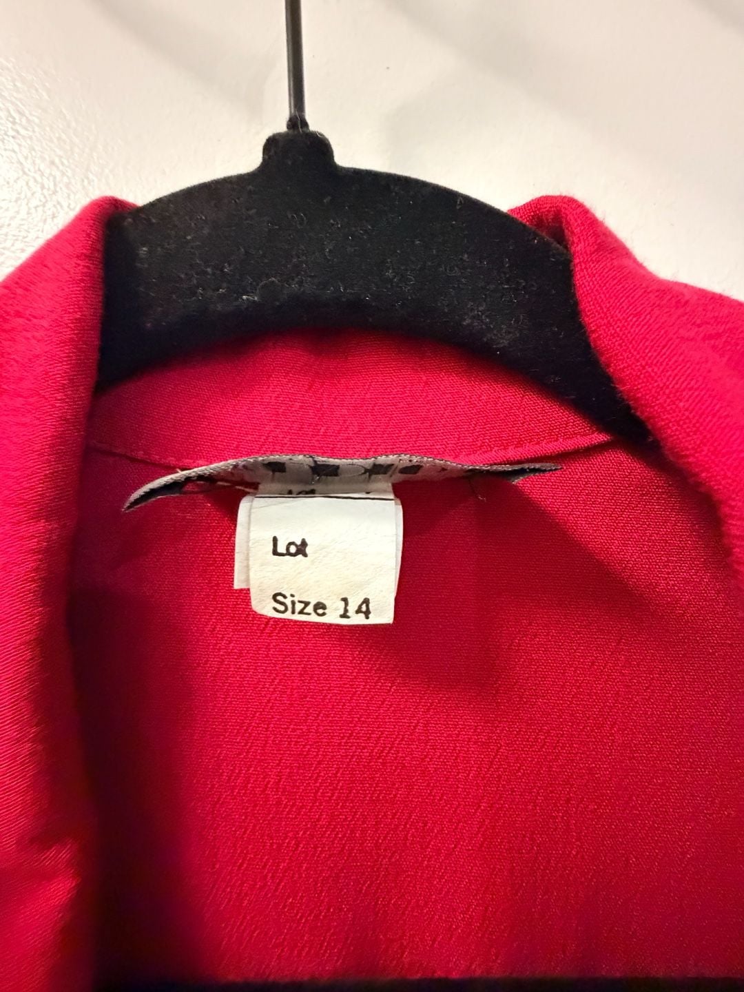 Vintage Blazer Dress Size 14 Red Double Breasted Belted Midi 7