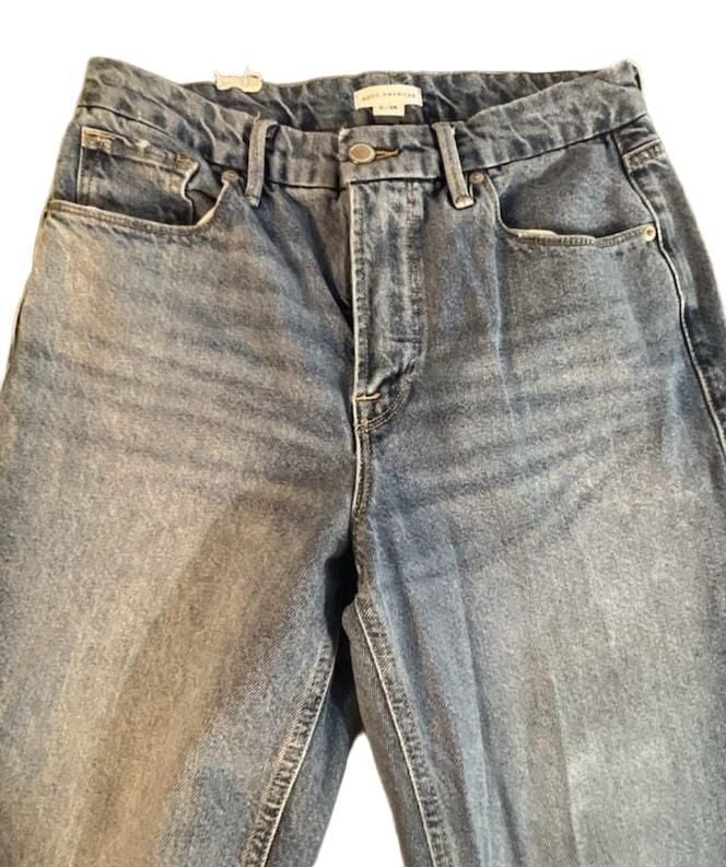 Good American Jeans Size 6 / 28 Blue Distressed High Rise Denim 2