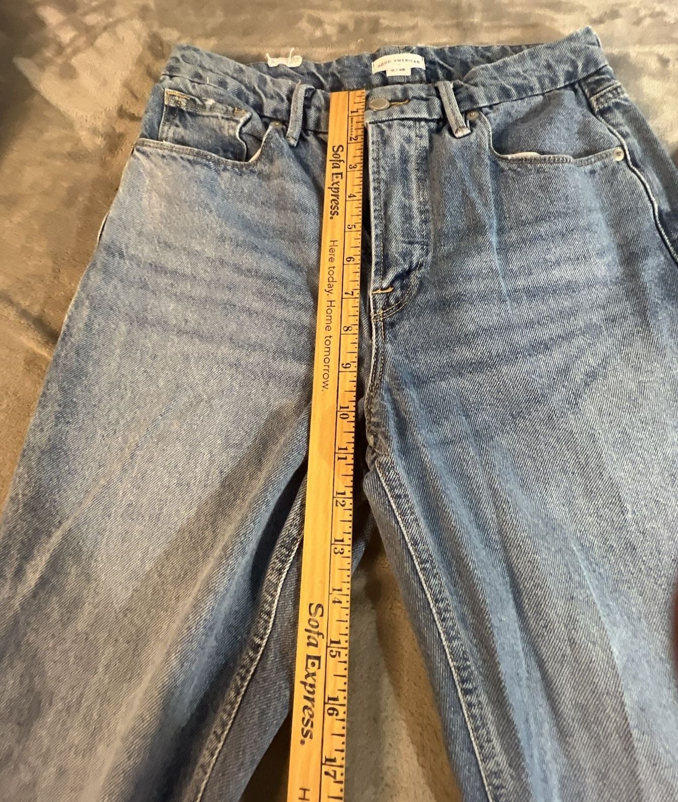 Good American Jeans Size 6 / 28 Blue Distressed High Rise Denim 5