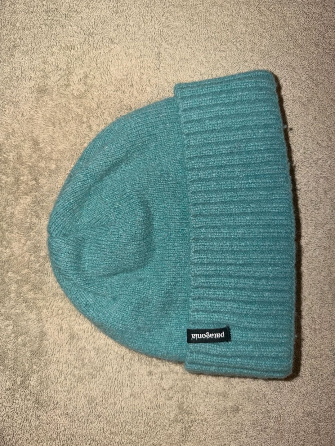 Patagonia Ribbed Beanie Turquoise Blue Wool Blend 2