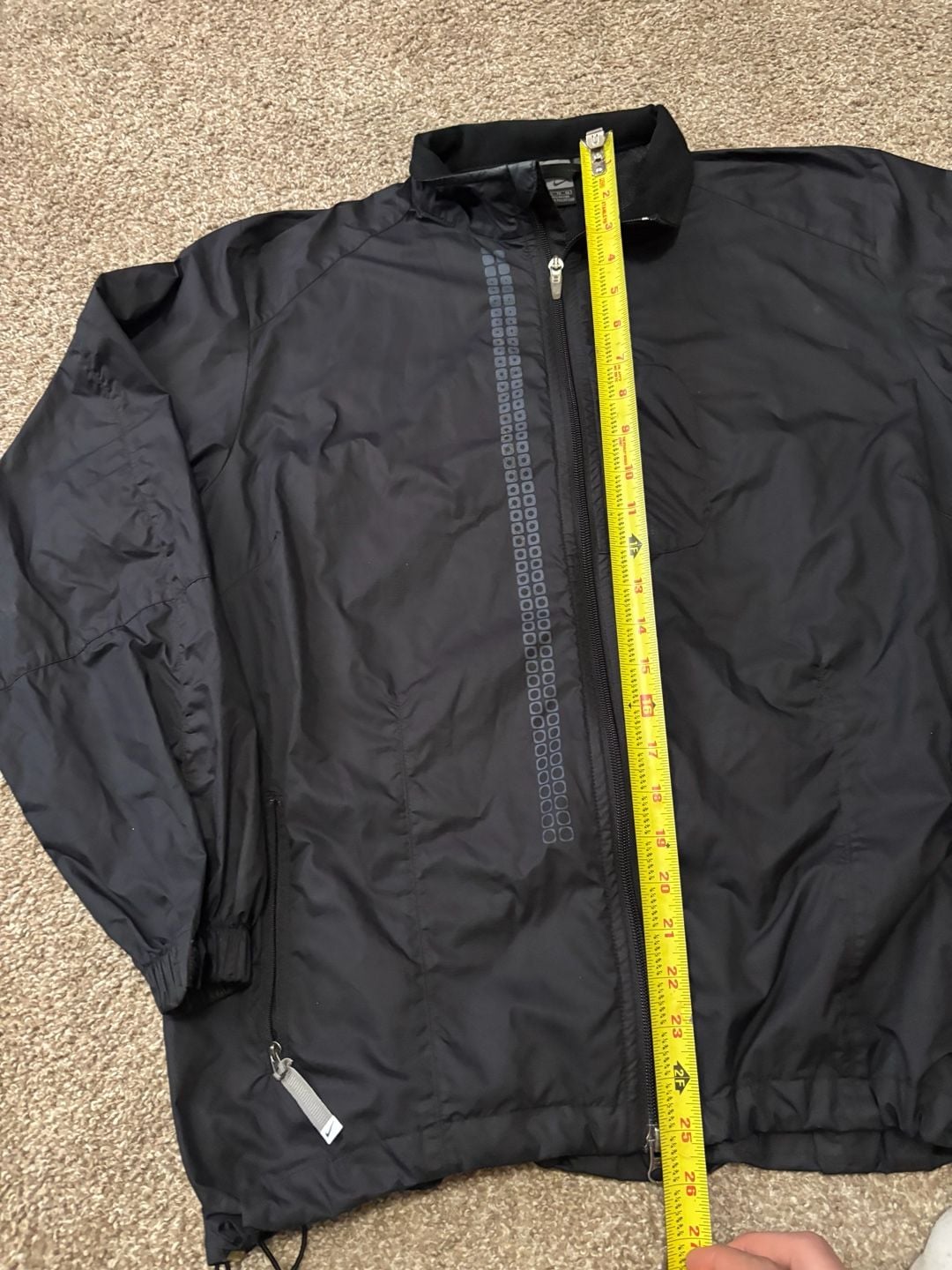 Early 2000s Digital Design Nike Windbreaker Jacket Size XL Black Full Zip Athletic 5