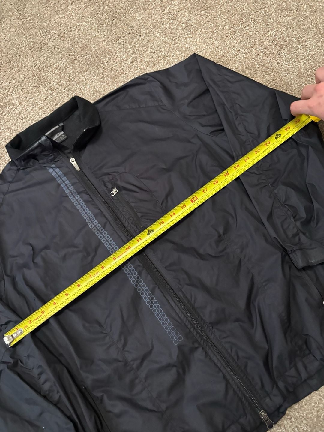 Early 2000s Digital Design Nike Windbreaker Jacket Size XL Black Full Zip Athletic 6