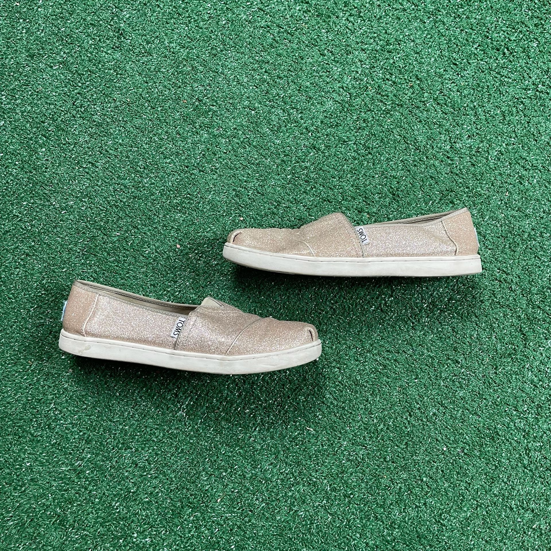 TOMS Avalon Slip-On Sneakers Size 5 Rose Gold Glitter 2