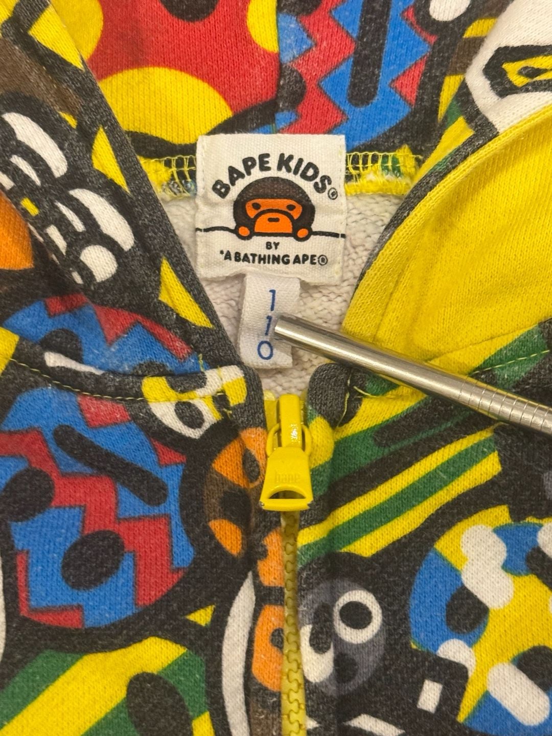 Bape Kids Multi-Milo Friends Shark Full Zip Hoodie Size 110 3