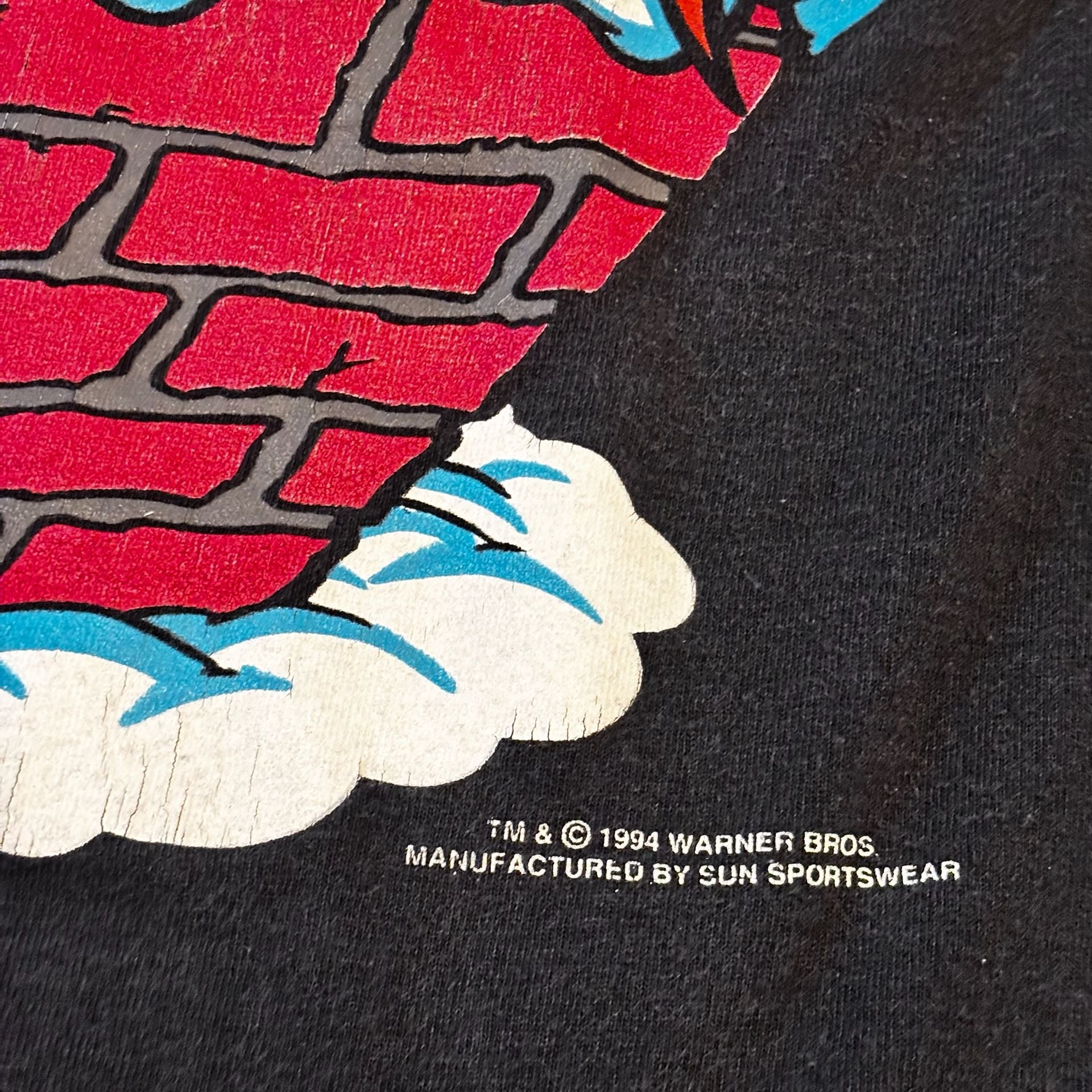 Vintage 1994 Looney Tunes Yosemite Sam Blazing Santa Size L Graphic T-shirt 8