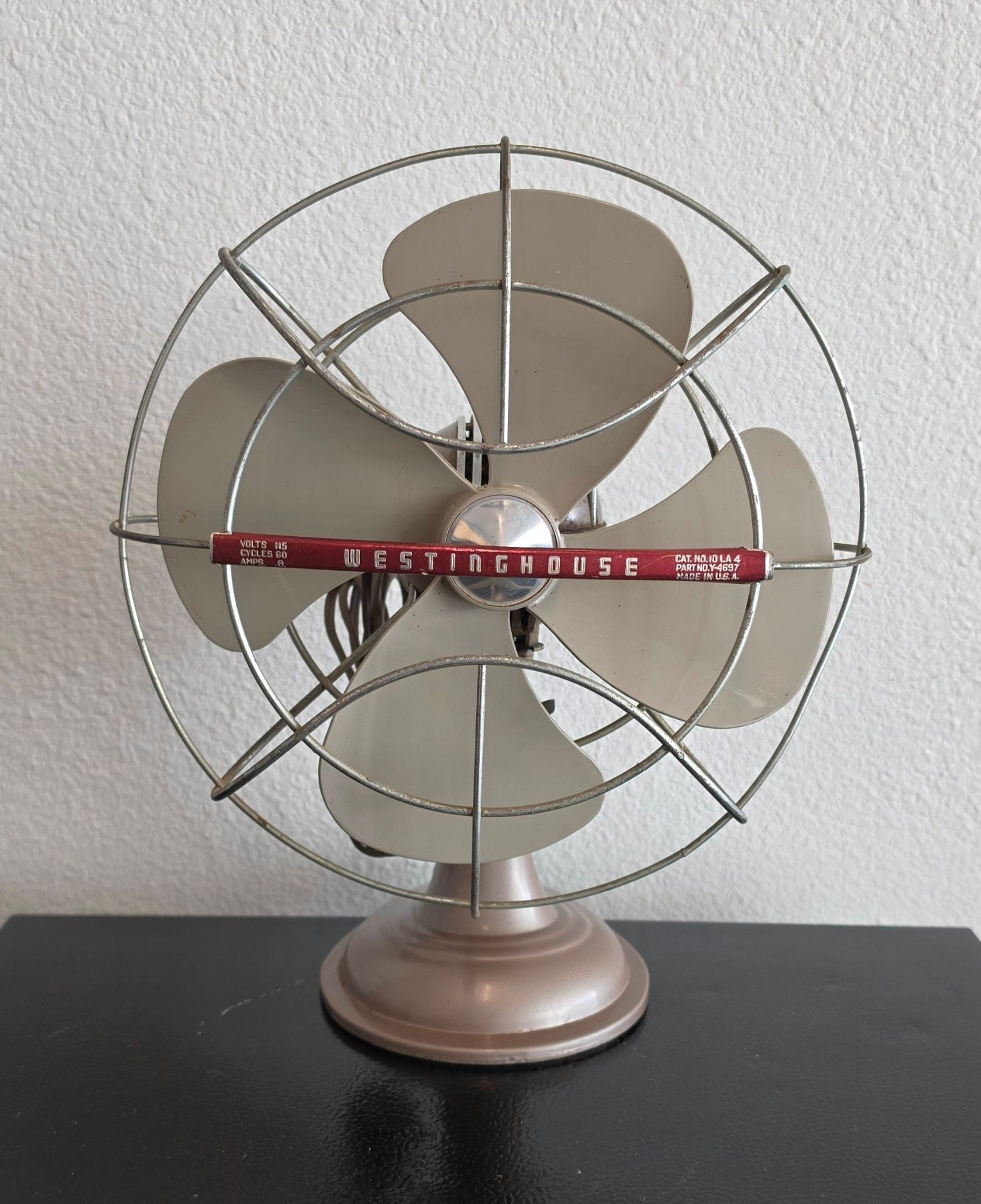 Westinghouse Art Deco Desk Fan IDLA4 Vintage Industrial Metal Fan 1