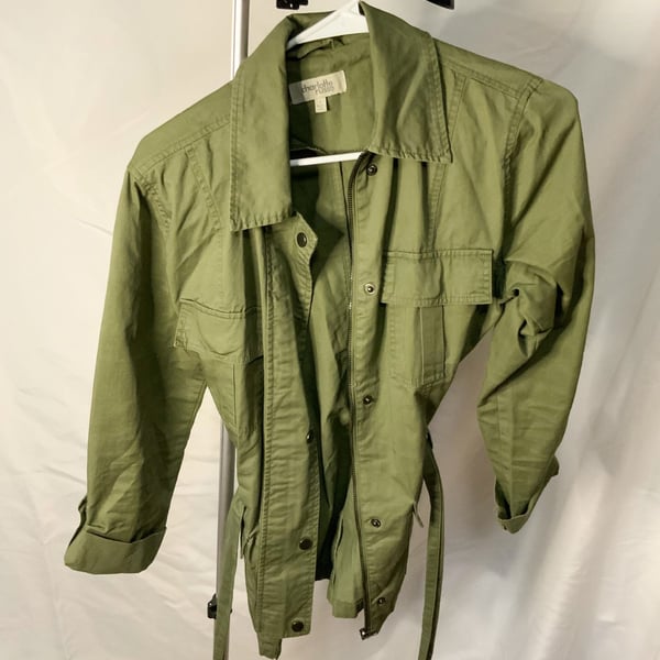 Charlotte Russe Utility Jacket Women’s Size S Green Cotton