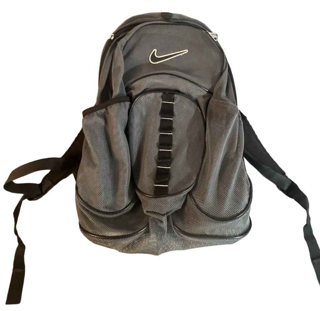 Nike Gray Mesh Backpack Gym School Sport Bag 2