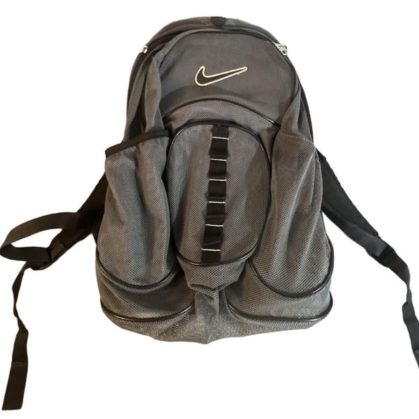 Nike Gray Mesh Backpack Gym School Sport Bag
