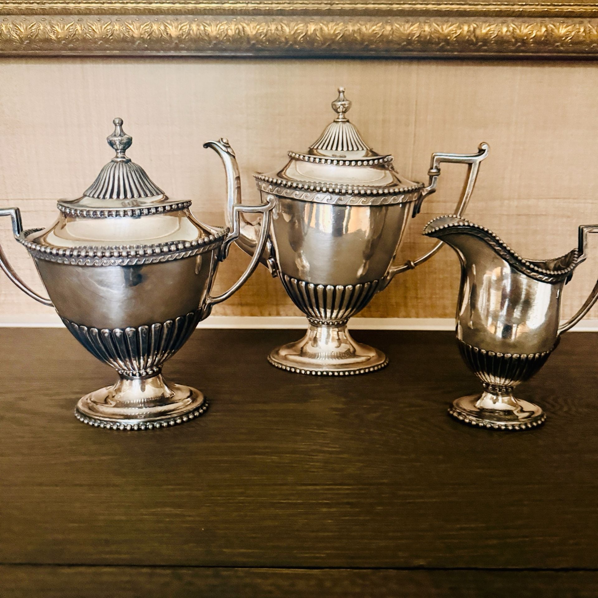 Vintage Reed & Barton 1941 Silver Plated Tea And Coffee Service Set Of Three 1