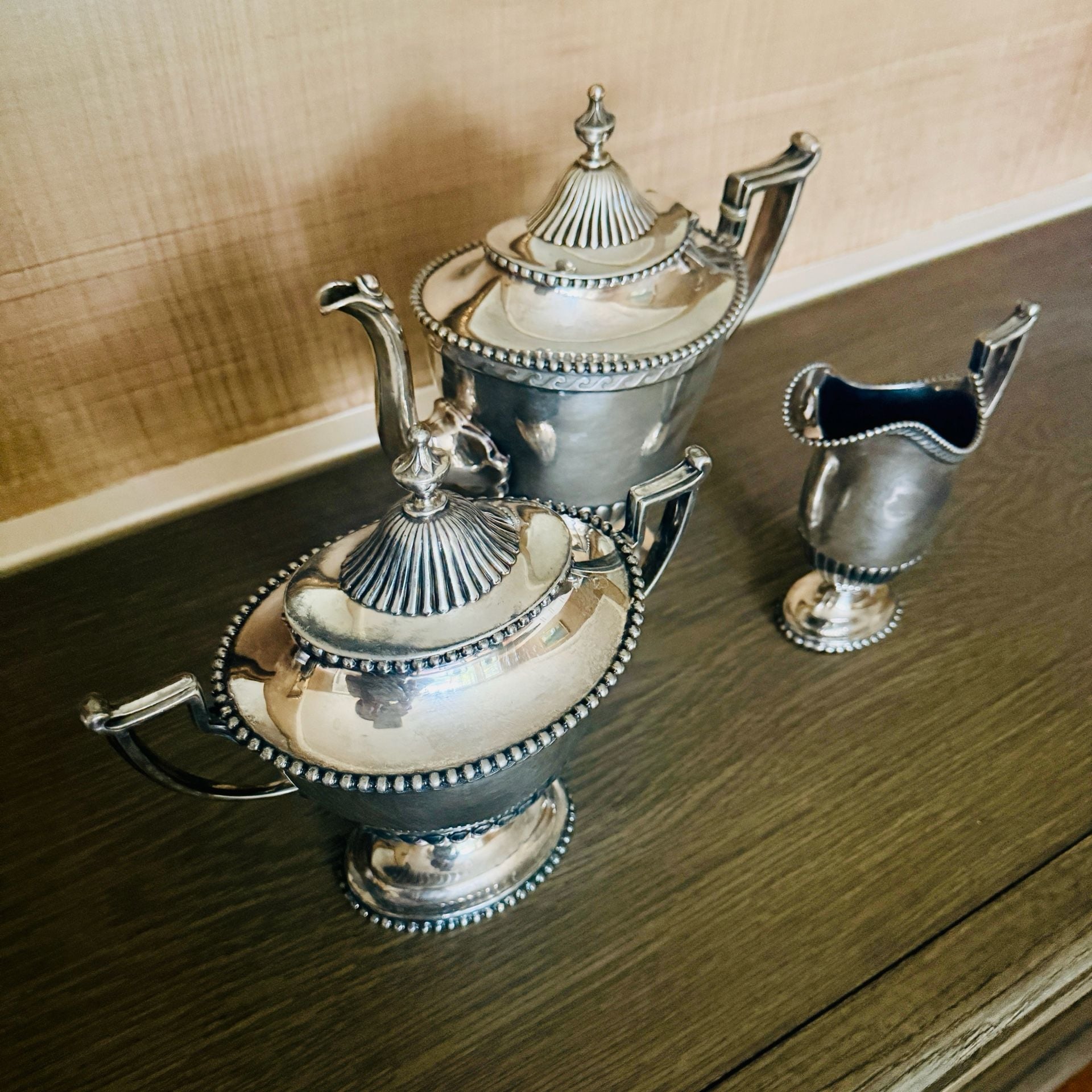 Vintage Reed & Barton 1941 Silver Plated Tea And Coffee Service Set Of Three 11