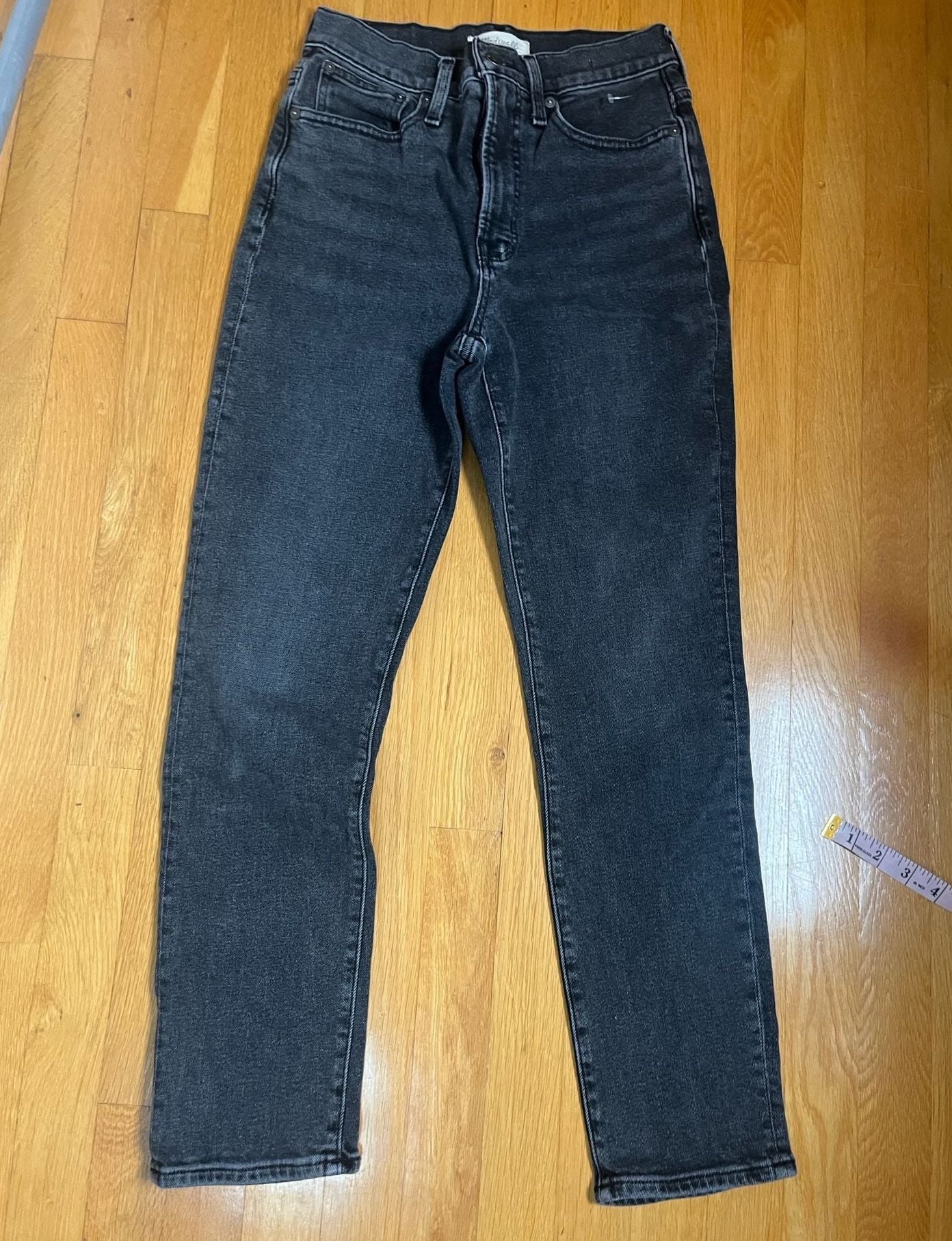 Madewell The Perfect Vintage Jean Size 26 Black Denim straight 2