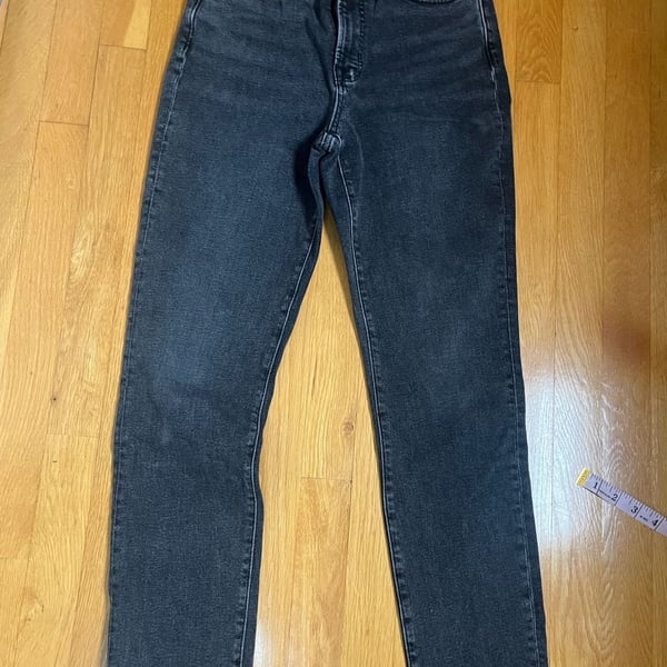 Madewell The Perfect Vintage Jean Size 26 Black Denim straight 