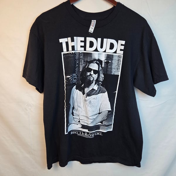Alstyle The Big Lebowski The Dude T-Shirt Size L Black Movie Tee