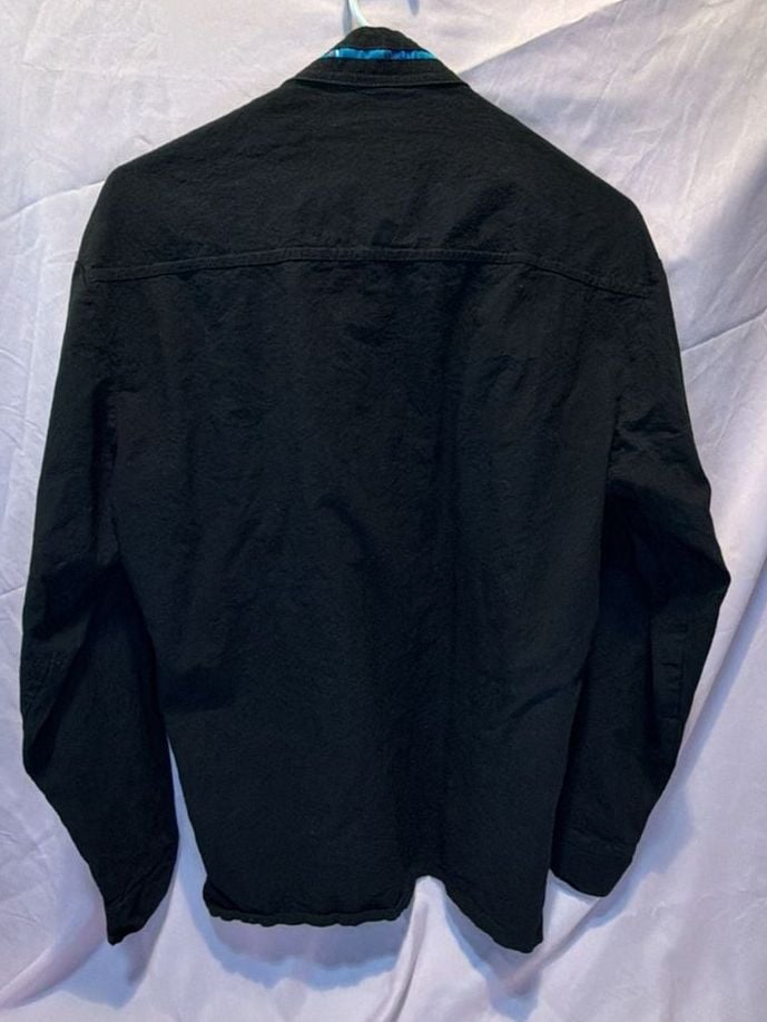Unbranded Mexican Artisan Shirt Size M Black Long Sleeve 3