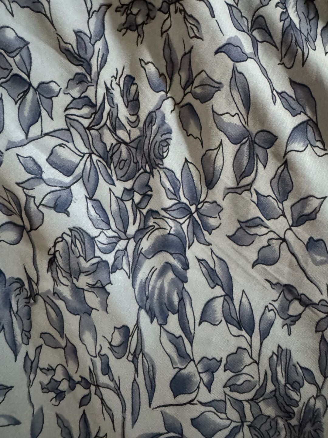 Jonathan Martin Floral Asymmetrical Skirt Blue Mesh Ruffle 3