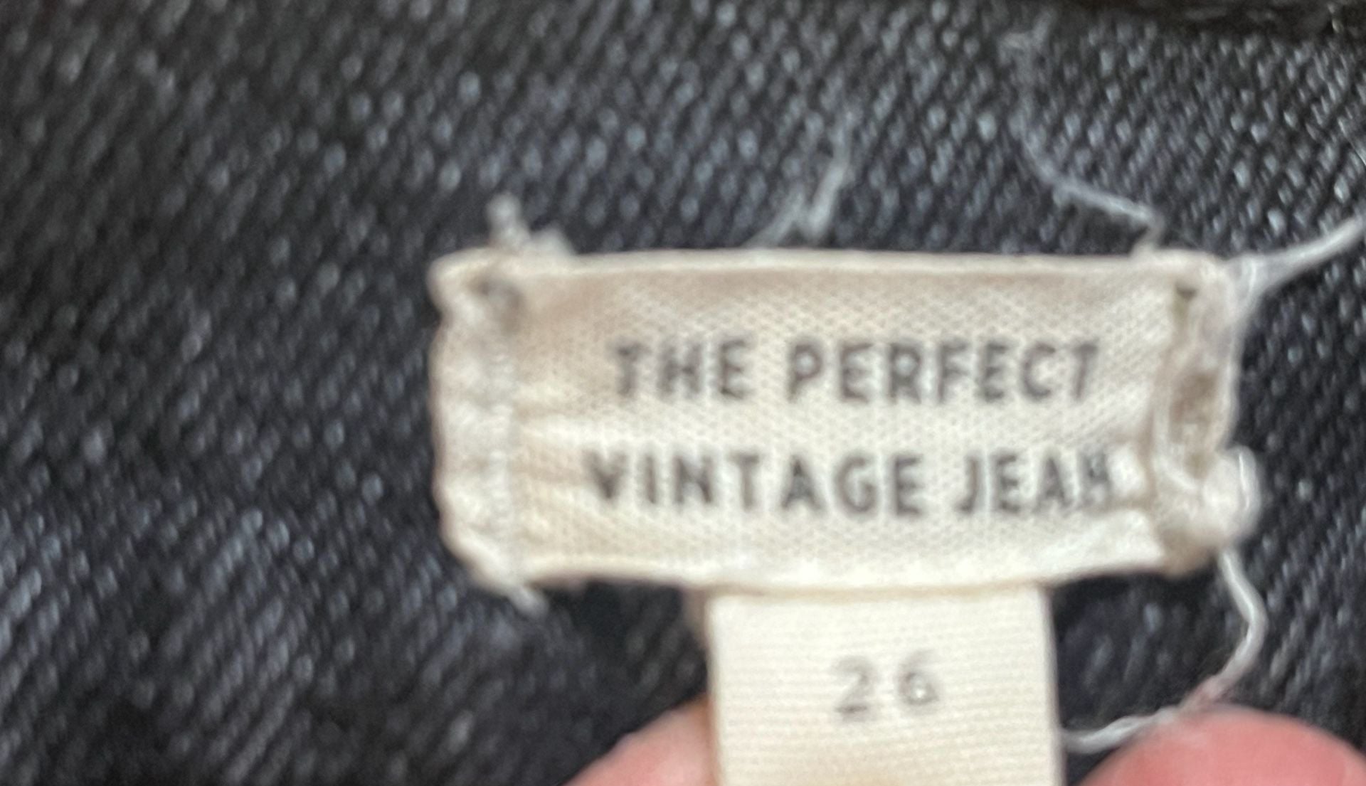 Madewell The Perfect Vintage Jean Size 26 Black Denim straight 4