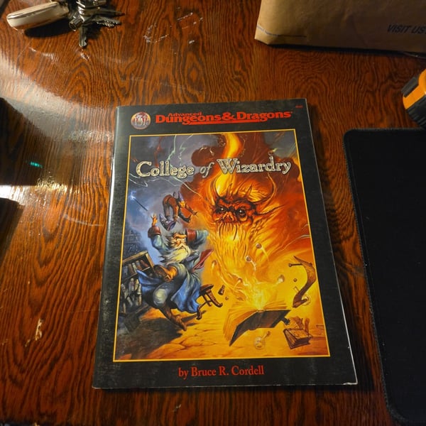 TSR Advanced Dungeons & Dragons College Of Wizardry Accessory