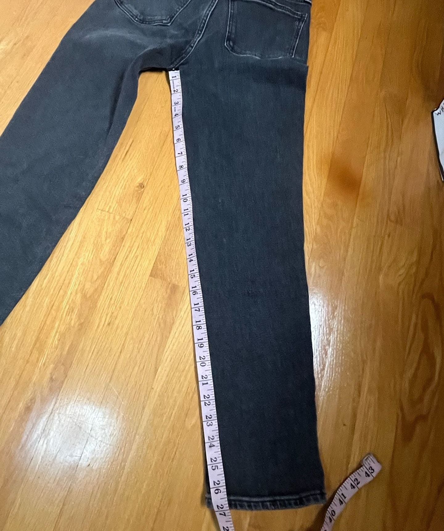 Madewell The Perfect Vintage Jean Size 26 Black Denim straight 5