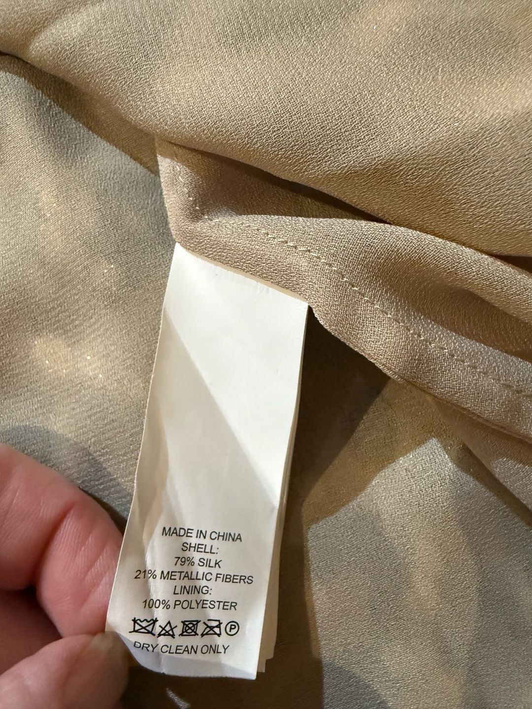 Kate Spade Leopard Dress Size 4 Gold Metallic Chiffon (q1) 8