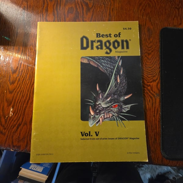 TSR Best Of Dragon Magazine Vol V Vintage May 1986 D&D