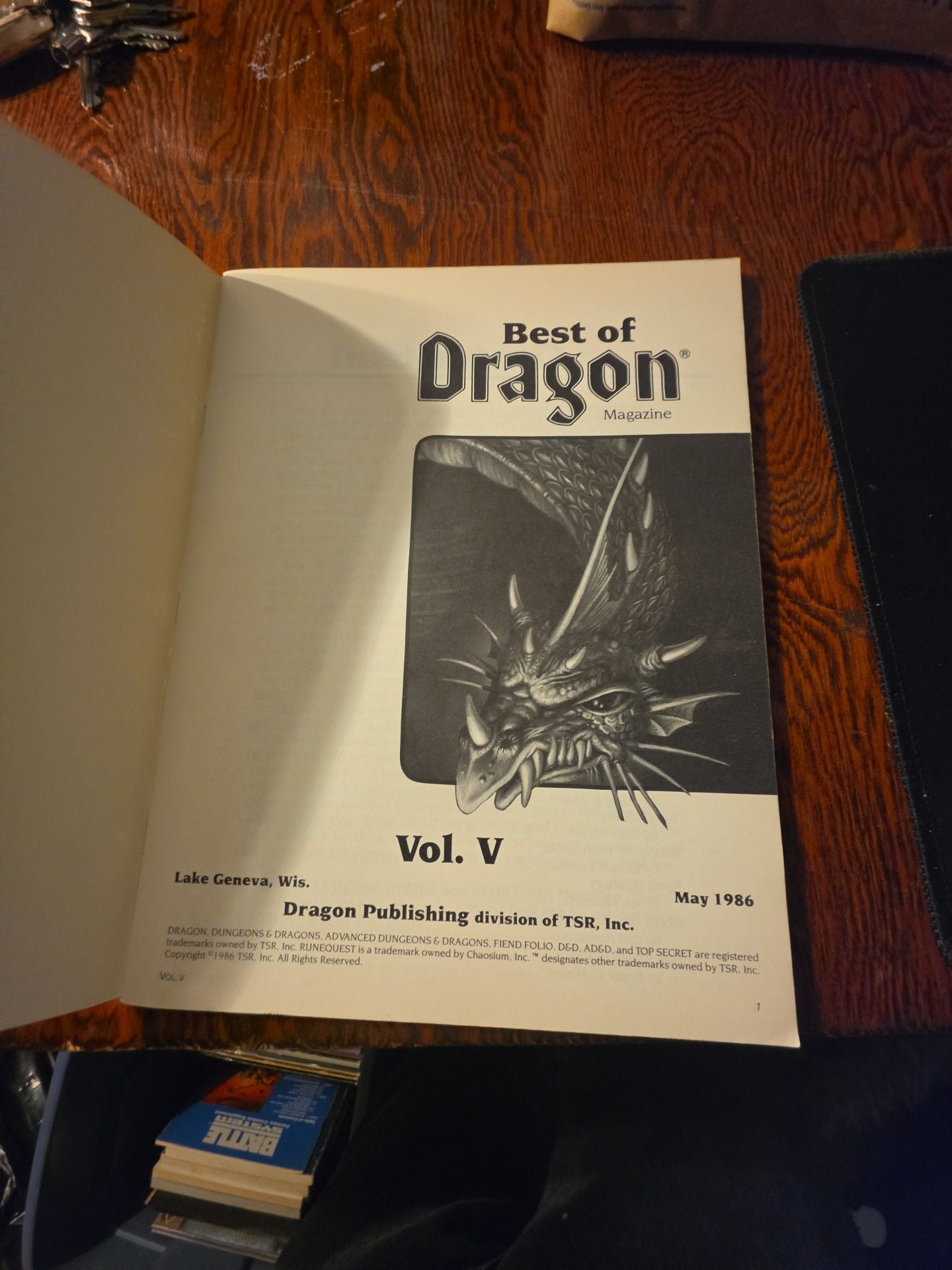 TSR Best Of Dragon Magazine Vol V Vintage May 1986 D&D 2