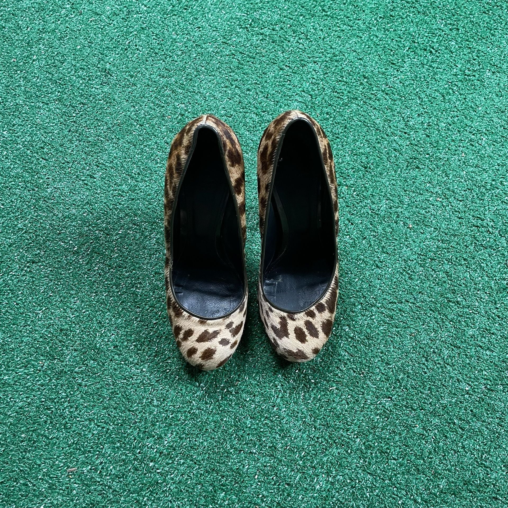Brian Atwood Pumps Size 7 Leopard Ponyhair Platform Heels 4