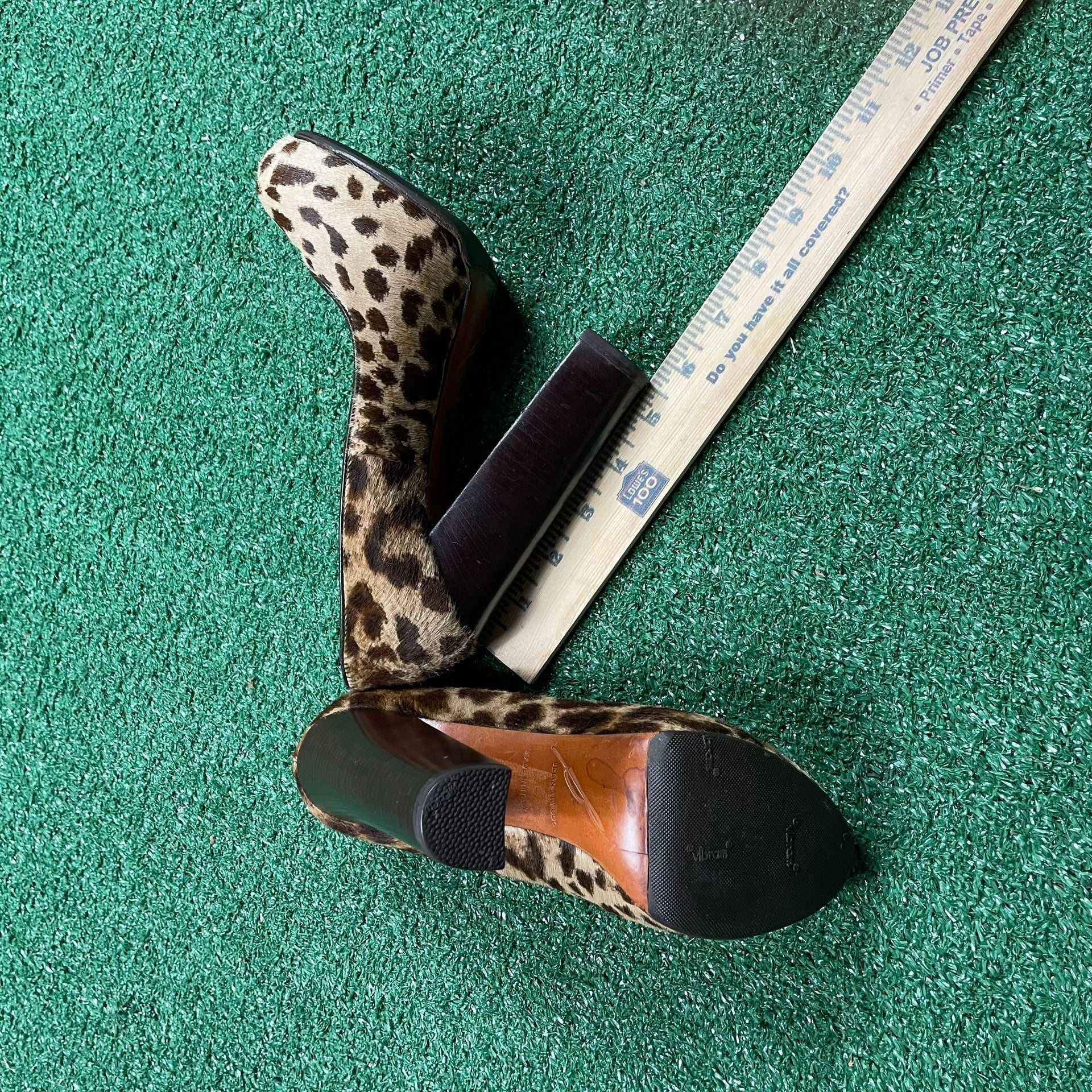Brian Atwood Pumps Size 7 Leopard Ponyhair Platform Heels 5