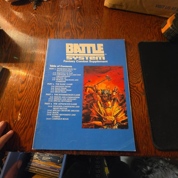 TSR Battlesystem Fantasy Combat Supplement 1985 Rulebook
