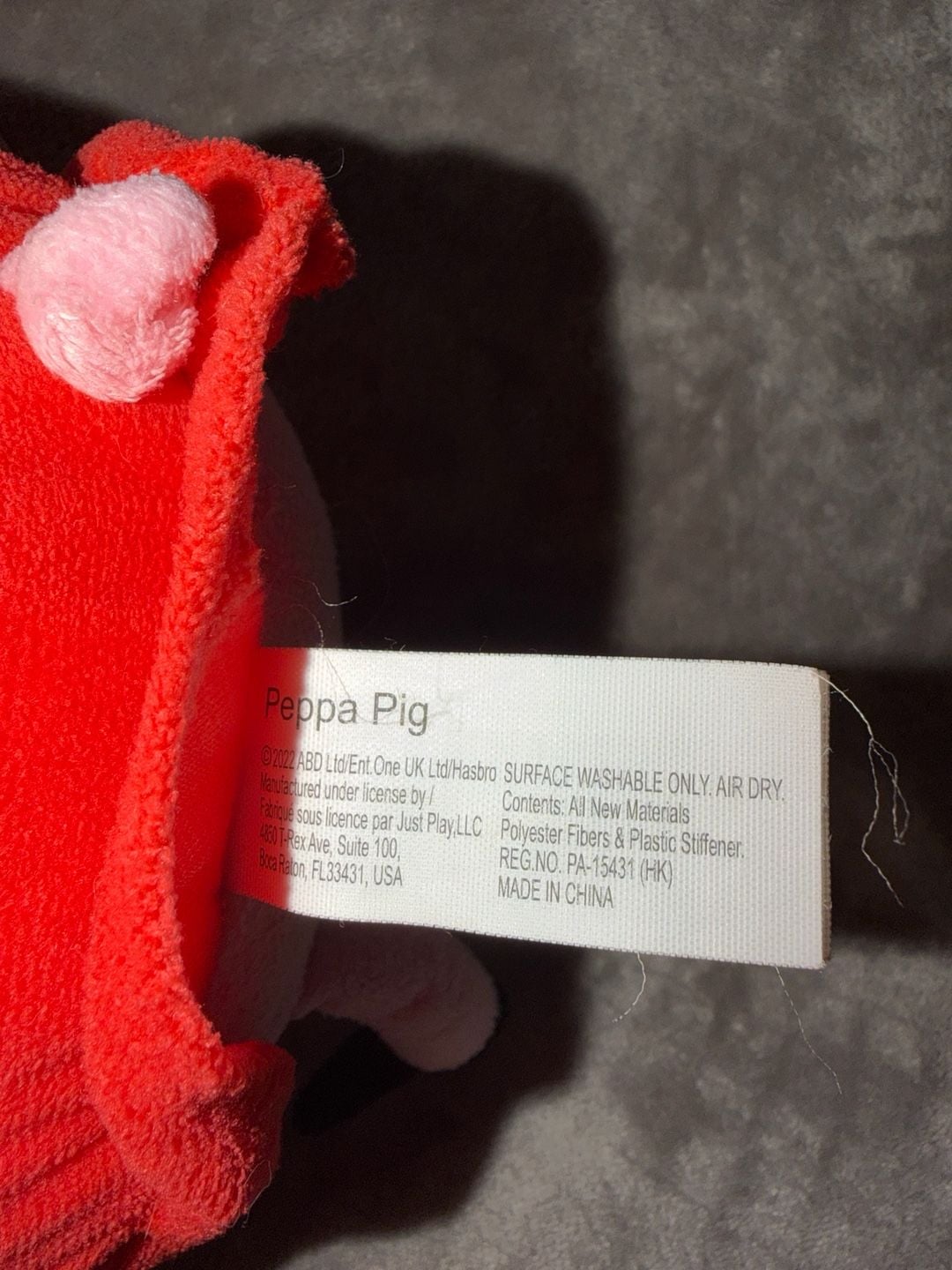 Peppa Pig Plush Toy Stuffed Animal Red Dress 8