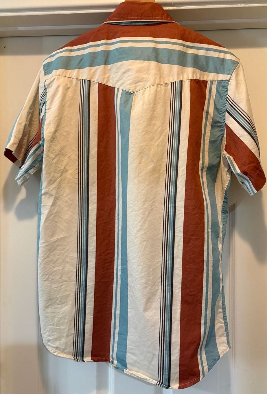 The Wyatt Pearl Snap Short Sleeve Print Shirt - Striped Sendero Provisions Co Sm 3