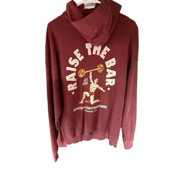 Gymshark Raise The Bar Hoodie Size L Burgundy Brown