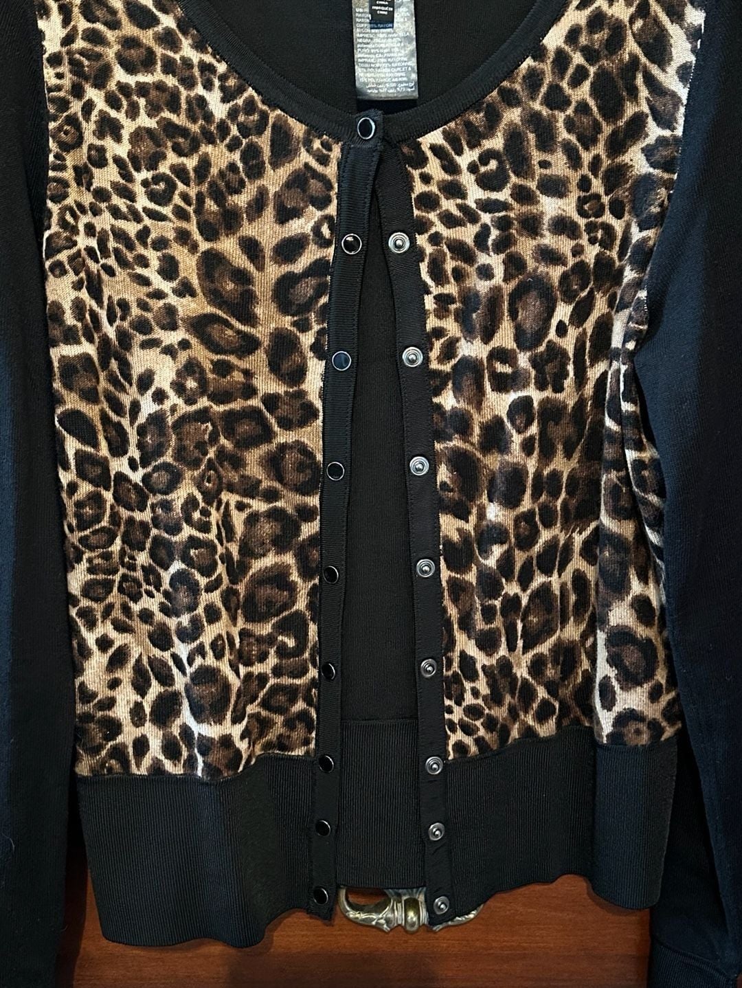 White House Black Market Cardigan Size S Leopard print 5