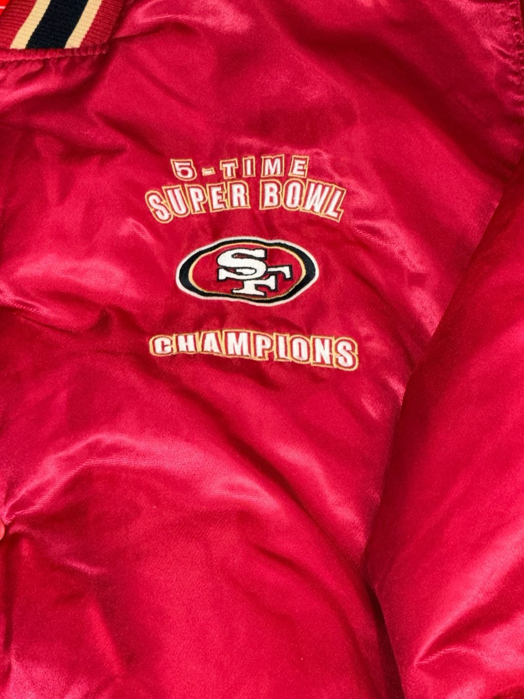 NFL San Francisco 49ers 5-Time Super Bowl Champions Satin Jacket 5