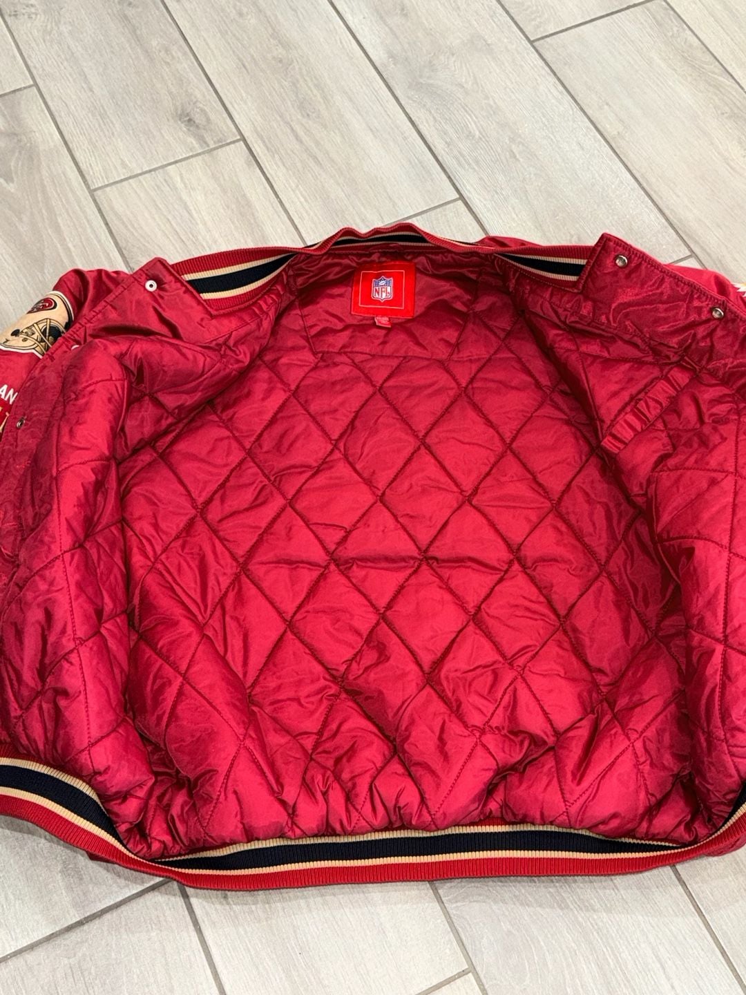 NFL San Francisco 49ers 5-Time Super Bowl Champions Satin Jacket 8