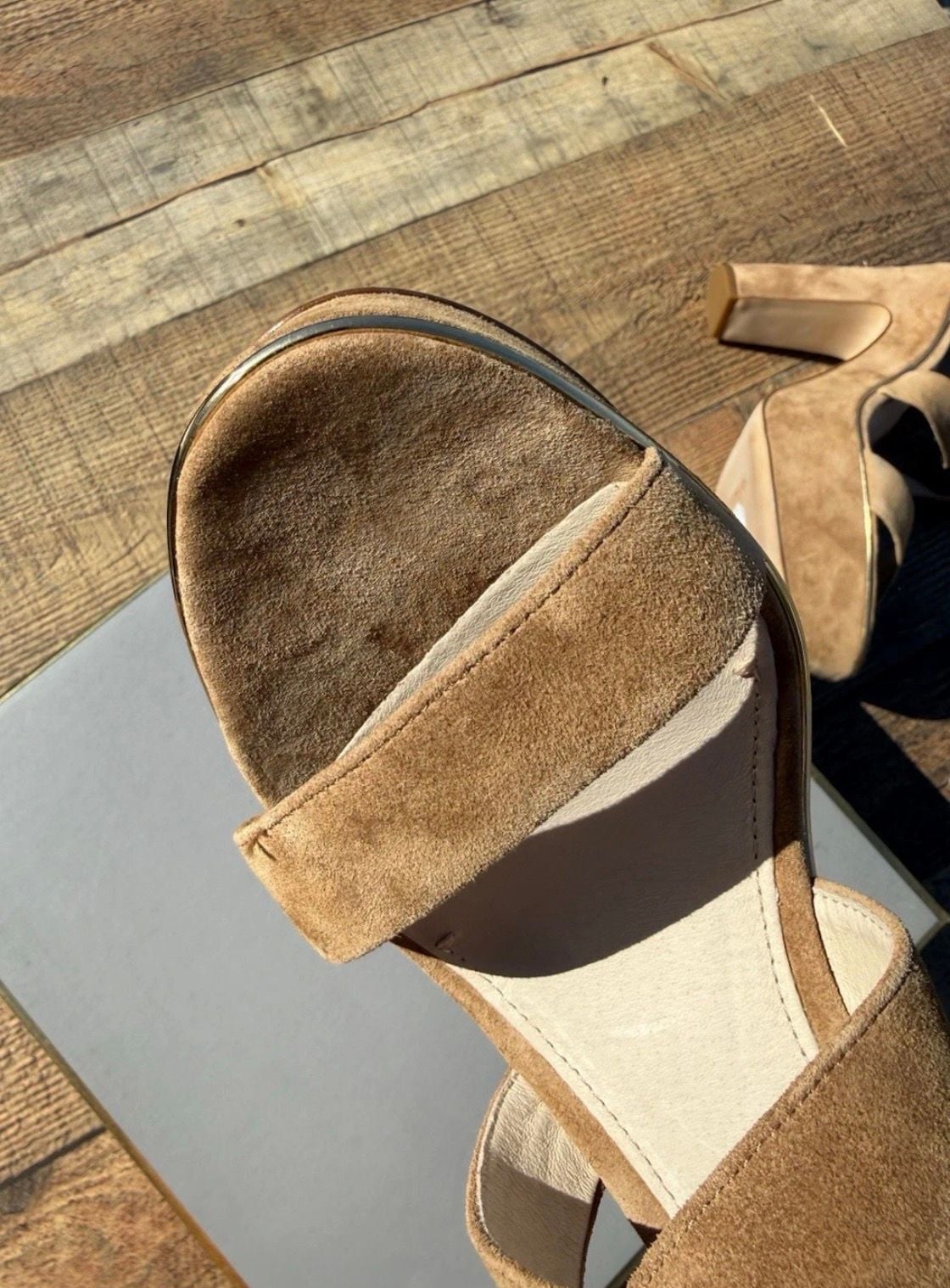 Louise Et Cie Lo-Jazmin Size 8.5M Hazelnut Kidsuede Platform Heel 9