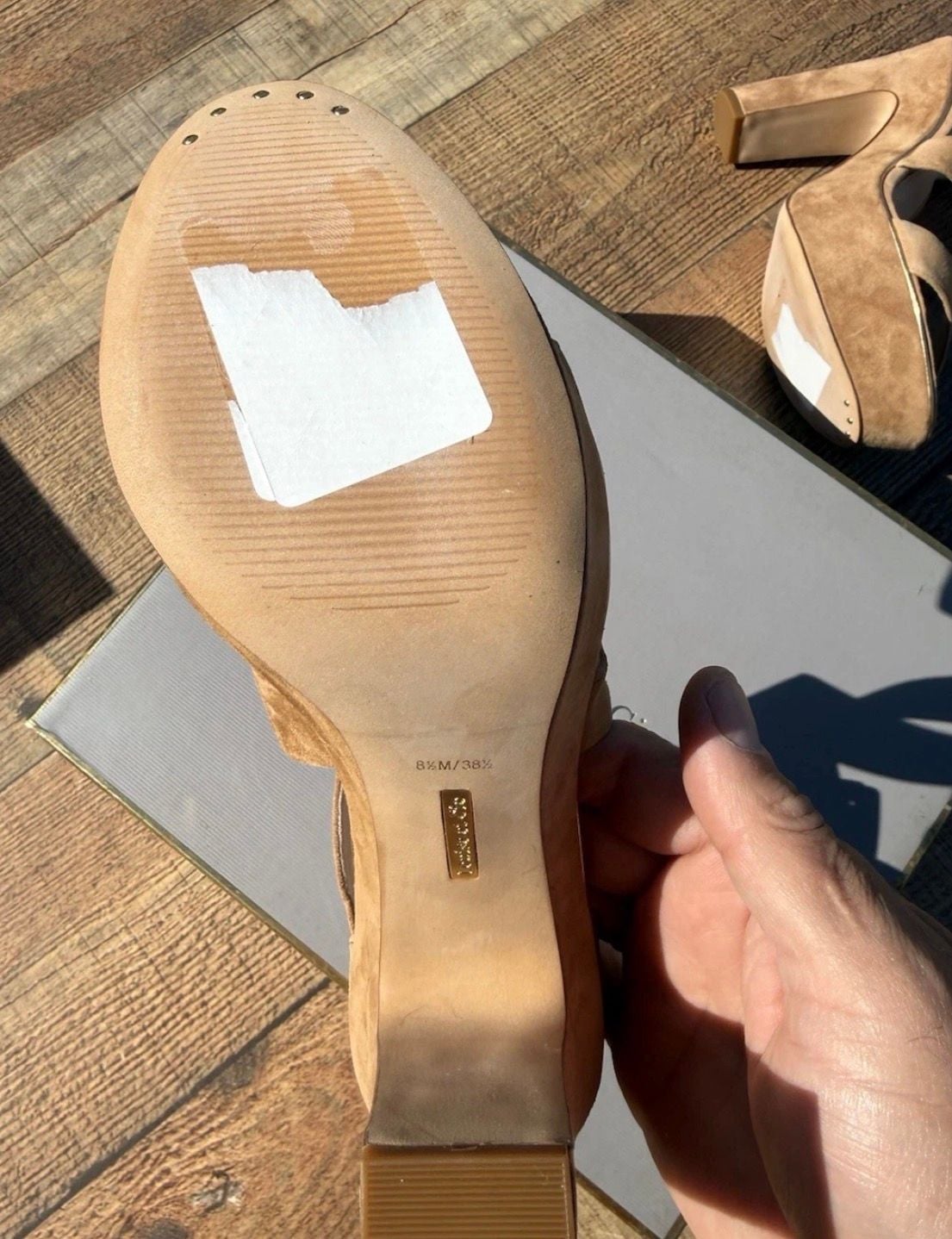 Louise Et Cie Lo-Jazmin Size 8.5M Hazelnut Kidsuede Platform Heel 11