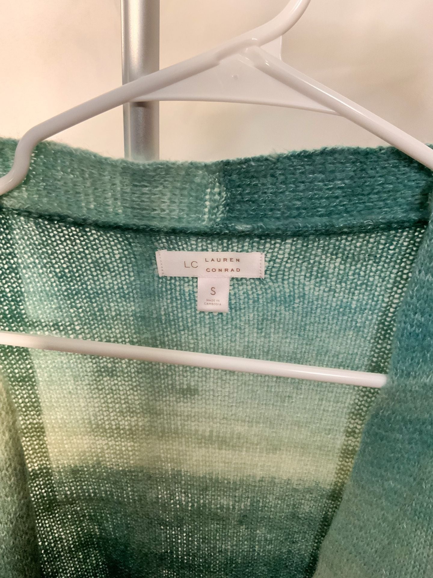 LC Lauren Conrad Ombre Belted Cardigan Women’s Size S Green 2