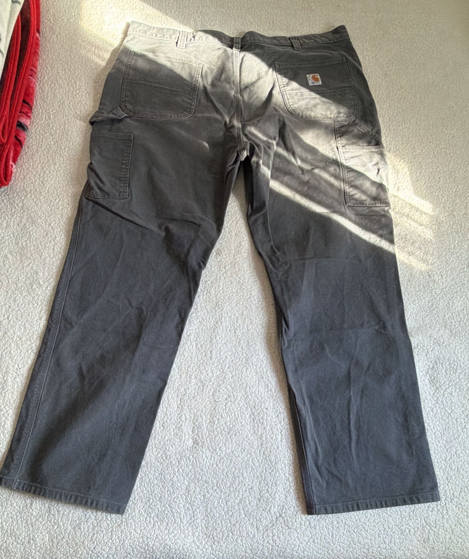 Carhartt Relaxed Fit Canvas Work Pants Size 44x32 Gray 3