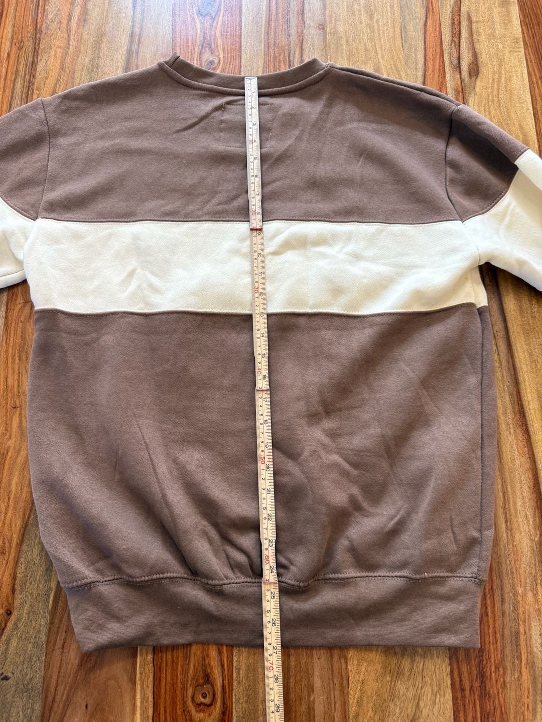 Boston Sweatshirt Brown Cream Block Pullover Crewneck 4