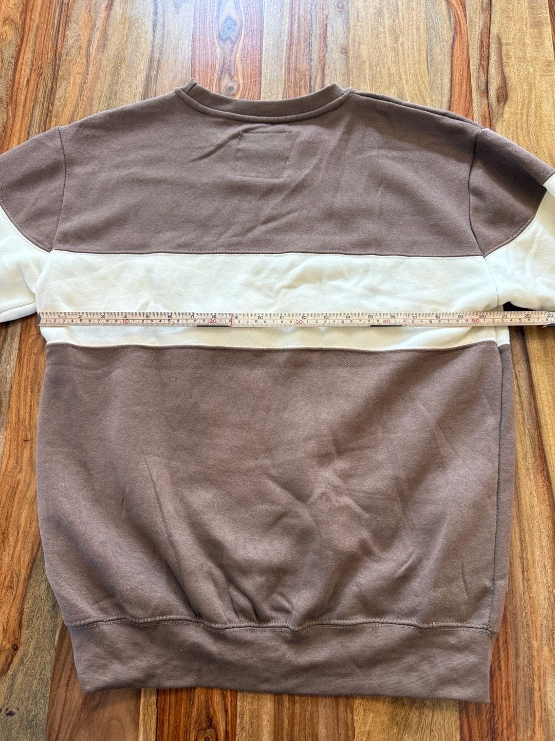 Boston Sweatshirt Brown Cream Block Pullover Crewneck 5