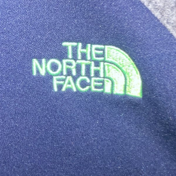 The North Face Full Zip Hoodie Blue Gray Neon Green