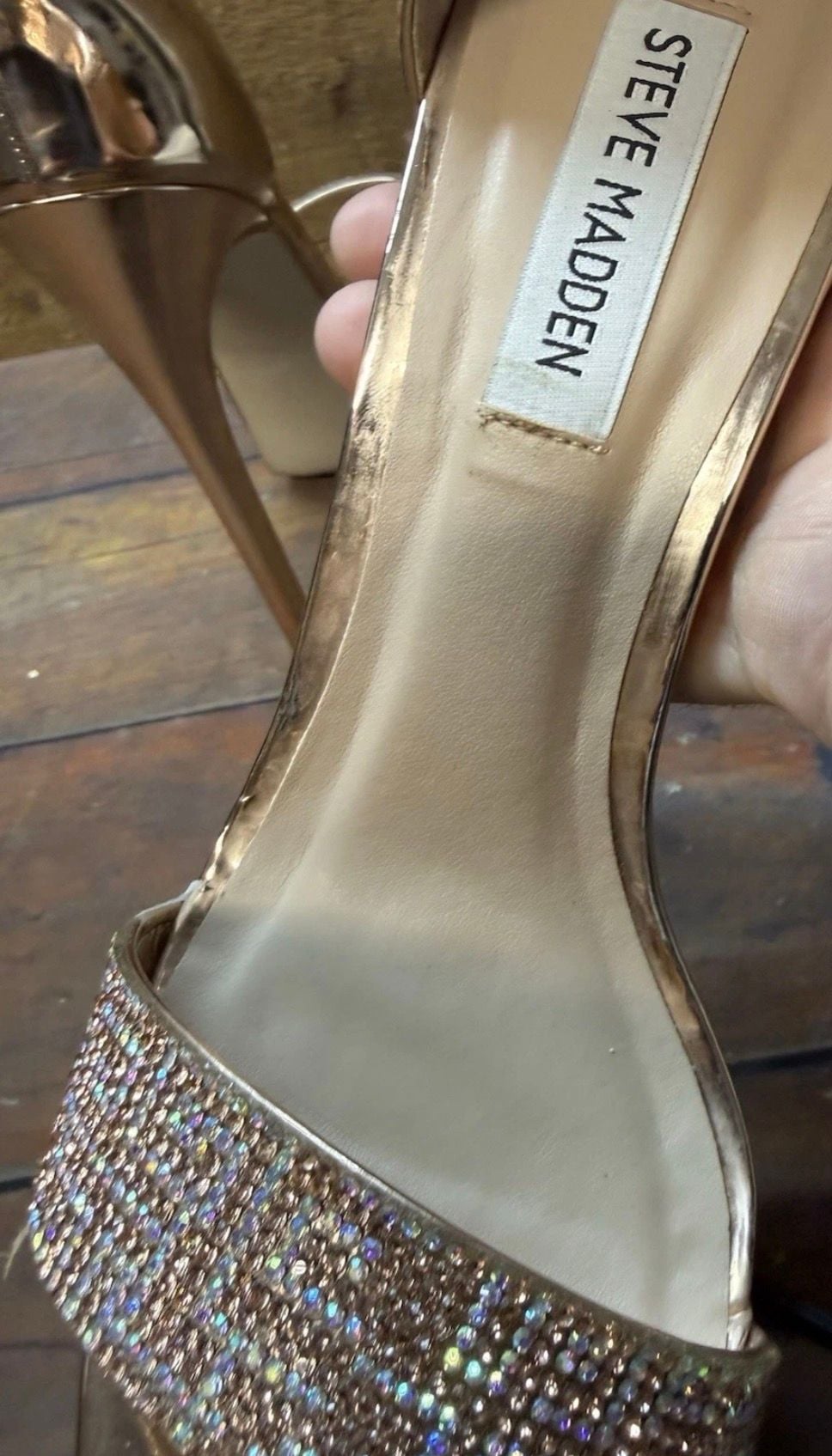 Steve Madden Sultry Size 9.0 Rose Gold Platform Sandals 11