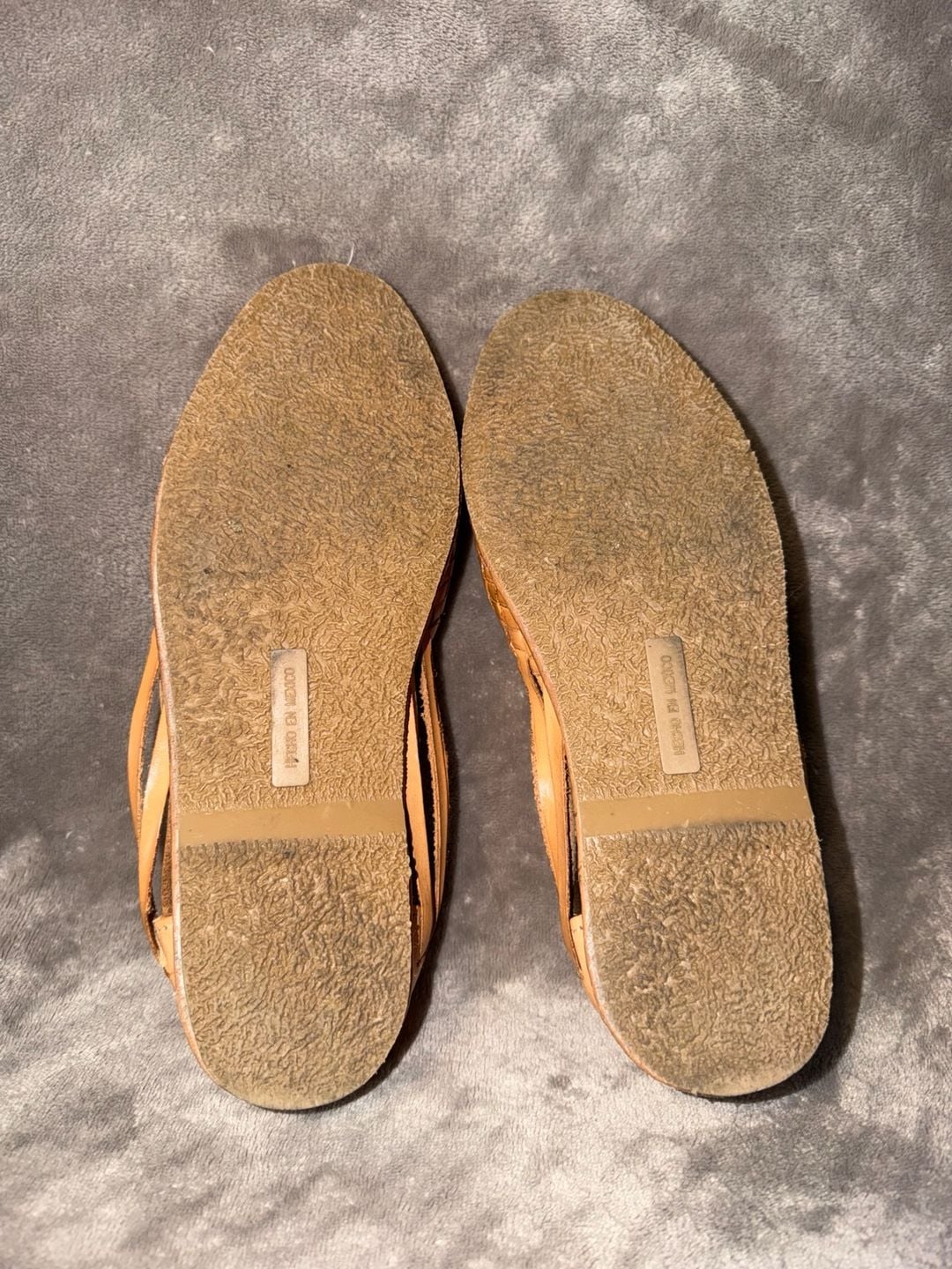 Rodeo Durango Lucia Nuez Colorful Flowers Huarache Tan Leather Flat Women’s 9 9