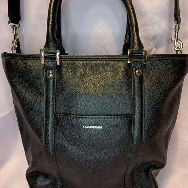 Giani Bernini Black Pebbled Leather Handbag