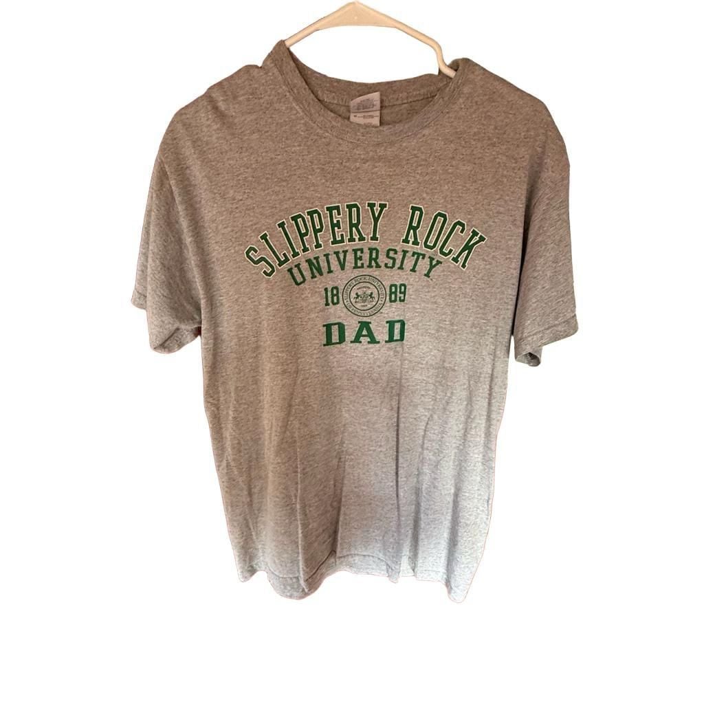 Gildan Slippery Rock University Dad T-Shirt Size M Gray Cotton 2