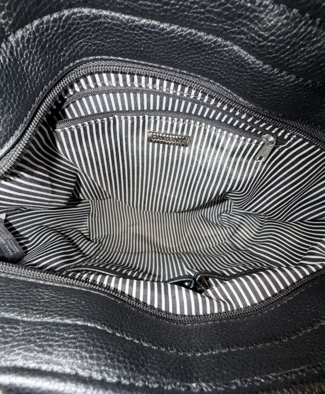 Giani Bernini Black Pebbled Leather Handbag 7