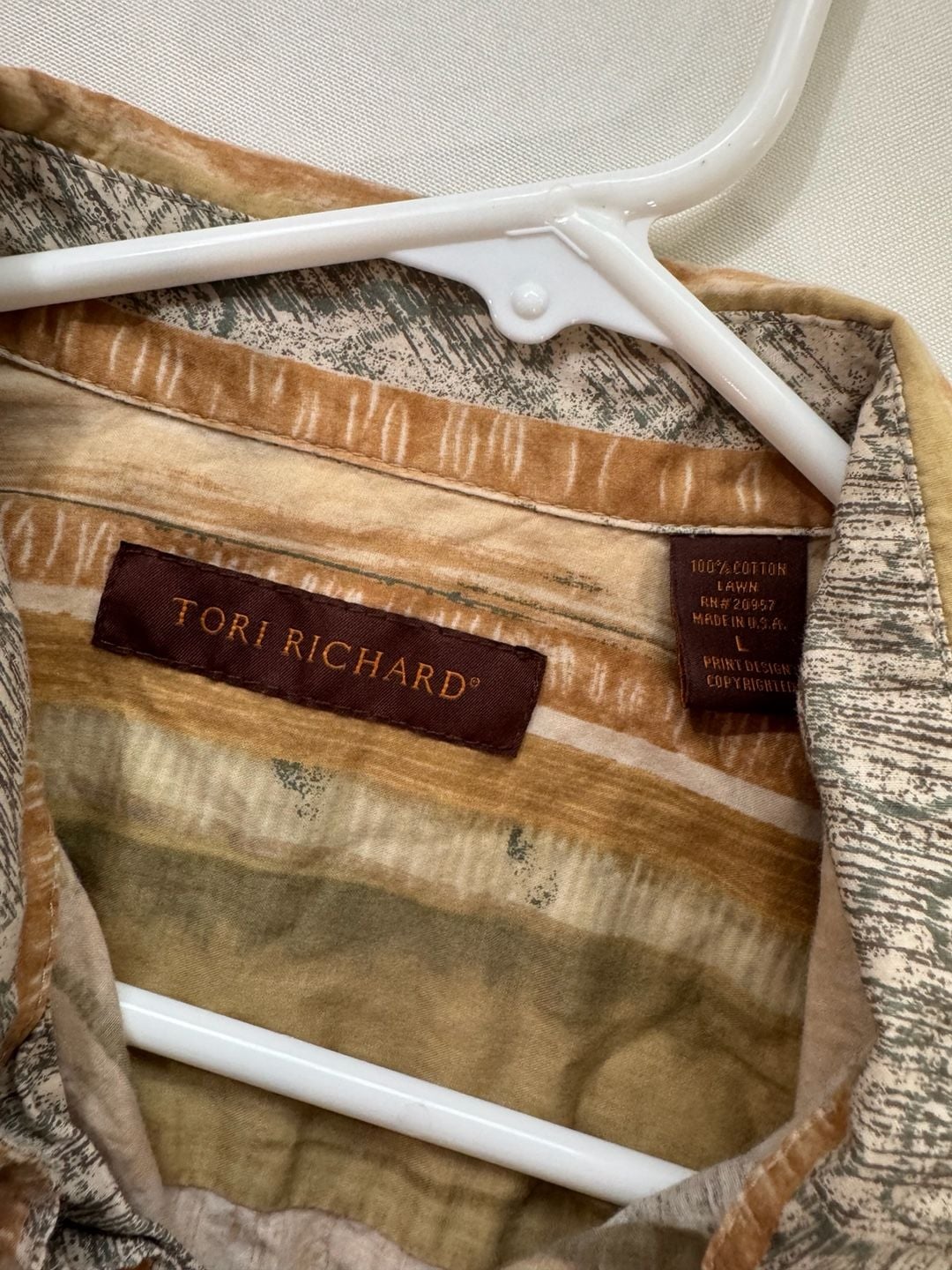 Earth Tone Abstract Hawaiian Shirt Coastal Grandpa Resort Aloha Size L 4