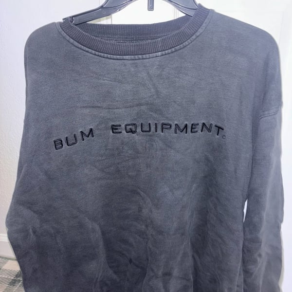 BUM Equipment Sweatshirt Size M Black Vintage Crewneck